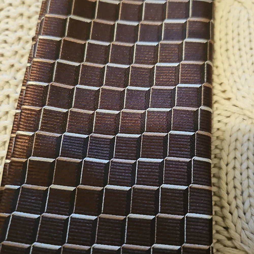 Umo Lorenzo Kids Black and Brown Grid Tie